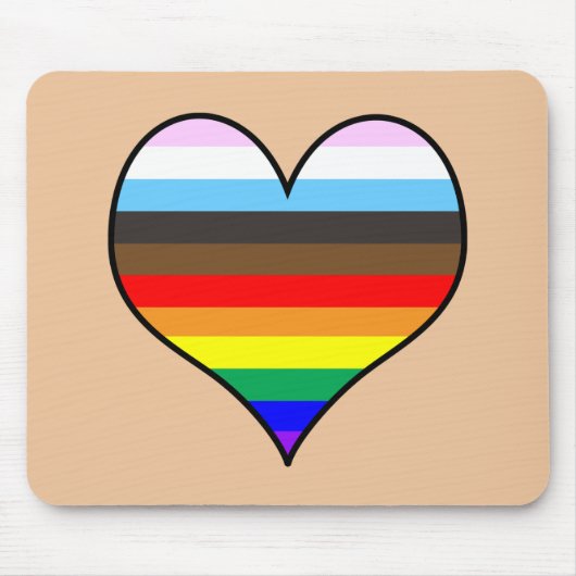 Rainbow Heart Mouse Pad Mousepad (Vorne)