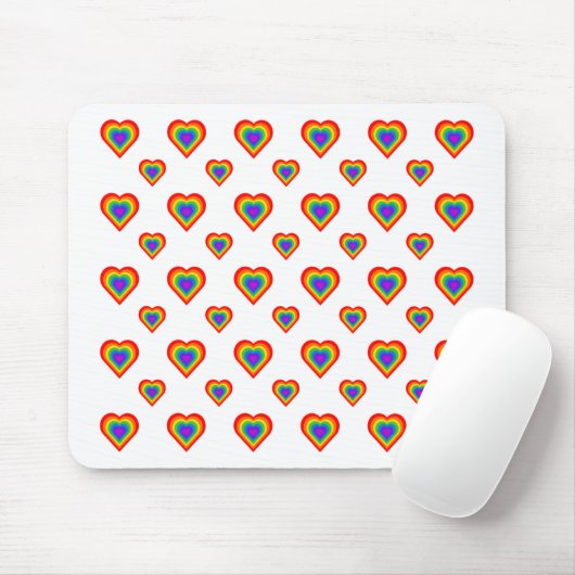 Rainbow Heart Mousepad (Mit Mouse)