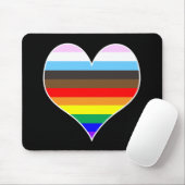 Rainbow Heart Mousepad (Mit Mouse)