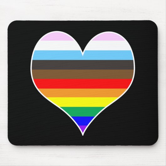 Rainbow Heart Mousepad (Vorne)