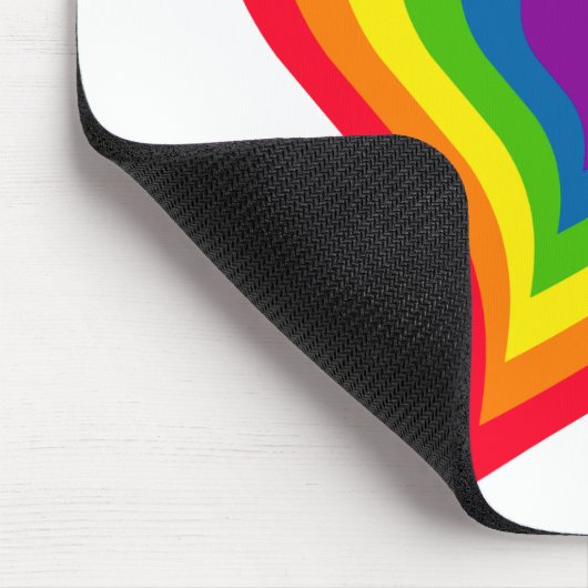 Rainbow Heart mousepad (Ecke)
