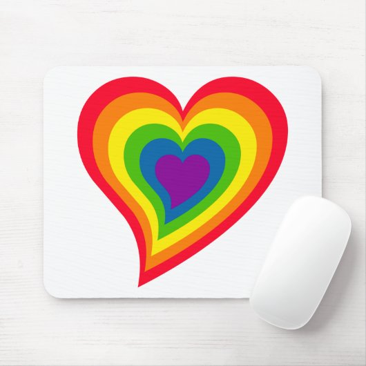 Rainbow Heart mousepad (Mit Mouse)