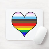 Rainbow Heart Mousepad (Mit Mouse)