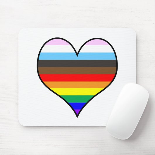 Rainbow Heart Mousepad (Mit Mouse)