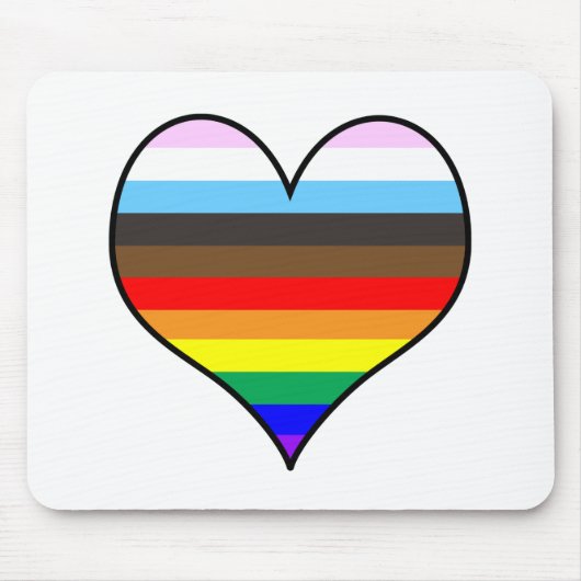 Rainbow Heart Mousepad (Vorne)