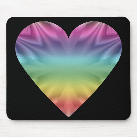 Rainbow Heart Mousepad (Vorne)