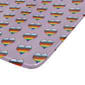 Rainbow Heart Muster Cutting Board Schneidebrett (Ecke)