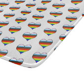 Rainbow Heart Muster Cutting Board Schneidebrett (Ecke)