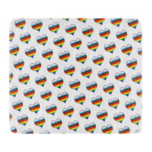 Rainbow Heart Muster Cutting Board Schneidebrett