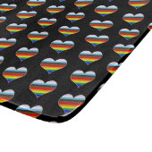 Rainbow Heart Muster Cutting Board Schneidebrett (Ecke)