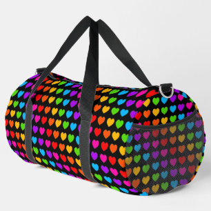 Rainbow Heart Muster Duffle Bag