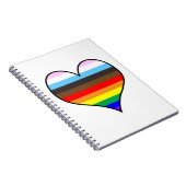 Rainbow Heart Notebook Notizblock (Rechte Seite)
