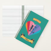 Rainbow Heart Notebook - Personalisierte Initial E Notizblock (Innen)