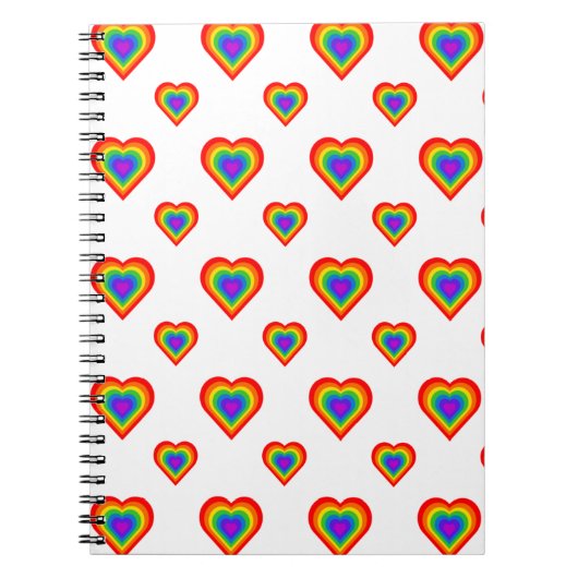 Rainbow Heart Notizblock (Vorderseite)
