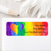 Rainbow Heart on Rainbow Watercolor Wash (Insitu)