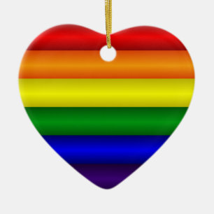 Rainbow Heart Ornament