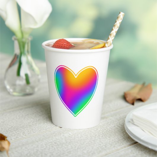 Rainbow Heart Pappbecher (In Situ)
