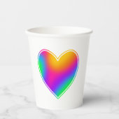 Rainbow Heart Pappbecher (Vorderseite)