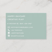 Rainbow Heart Pastel Spots Visitenkarte (Rückseite)