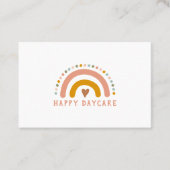 Rainbow Heart Pastel Spots Visitenkarte (Vorderseite)