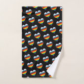 Rainbow Heart Pattern Badhandtuch Set (Handtuch)