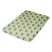 Rainbow Heart Pattern Bath Mat Badematte (Schrägansicht)
