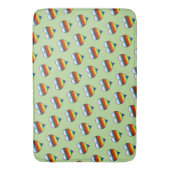 Rainbow Heart Pattern Bath Mat Badematte (Vorderseite Vertikal)