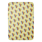 Rainbow Heart Pattern Bath Mat Badematte (Vorderseite Vertikal)