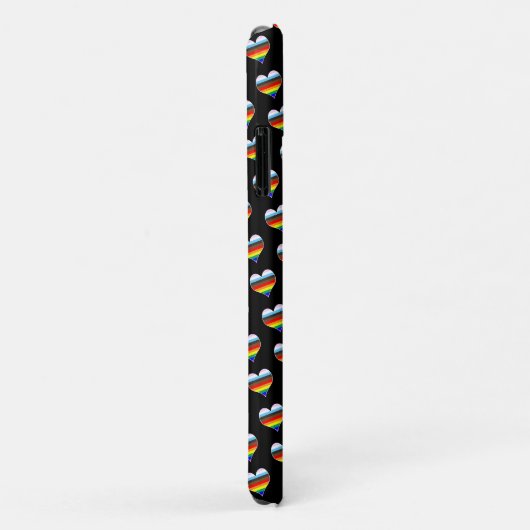 Rainbow Heart Pattern Case-Mate iPhone Hülle (Hinten/Rechts)