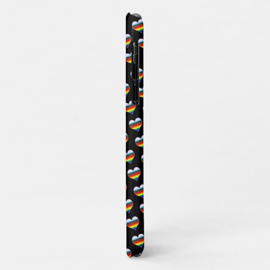Rainbow Heart Pattern Case-Mate iPhone Hülle (Hinten/Links)