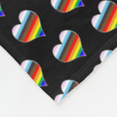 Rainbow Heart Pattern Fleece Blanket (Ecke)