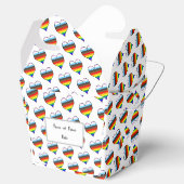 Rainbow Heart Pattern Gefälligkeitsbox Geschenkschachtel (Geöffnet)
