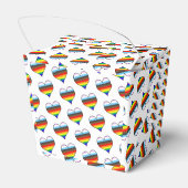 Rainbow Heart Pattern Gefälligkeitsbox Geschenkschachtel (Rückseite)