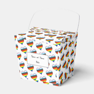 Rainbow Heart Pattern Gefälligkeitsbox Geschenkschachtel