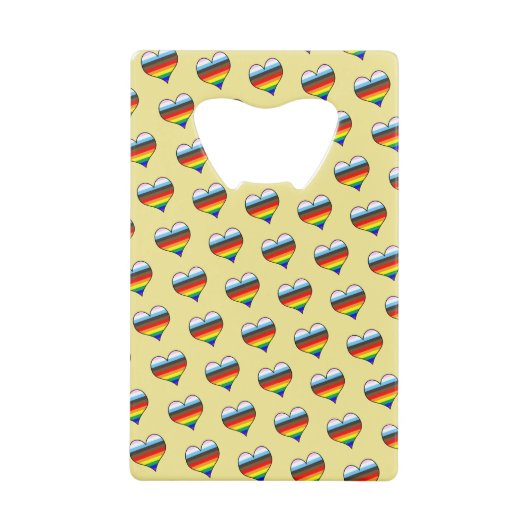 Rainbow Heart Pattern Geldbeutel Flaschenöffner (Vorderseite)