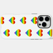 Rainbow Heart Pattern iPhone 16 Pro Max Case (Rückseite (Horizontal))
