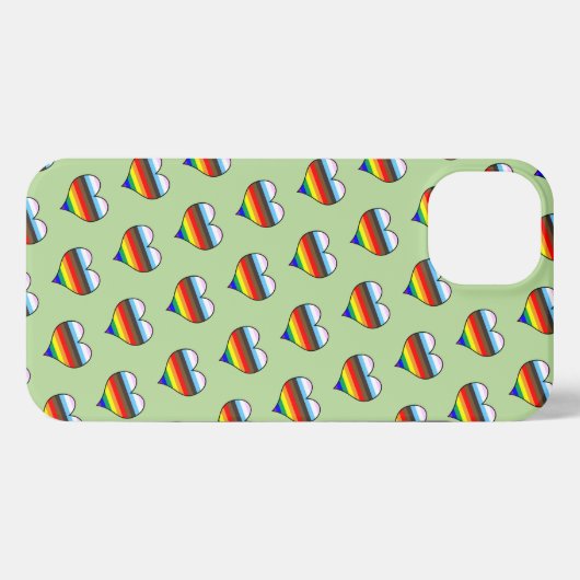 Rainbow Heart Pattern iPhone Case iPhone Hülle (Rückseite (Horizontal))
