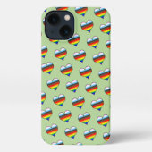 Rainbow Heart Pattern iPhone Case iPhone Hülle (Rückseite)