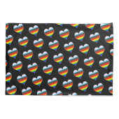 Rainbow Heart Pattern Kissenbezug (Rückseite)