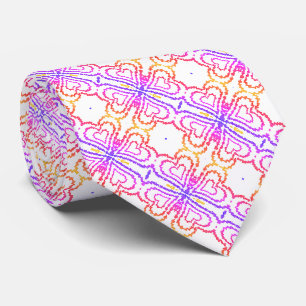 Rainbow Heart Pattern Krawatte