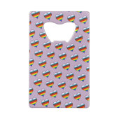 Rainbow Heart Pattern Kreditkarte Flaschenöffner (Rückseite)