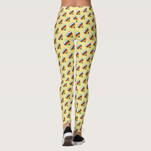 Rainbow Heart Pattern Leggings (Rückseite)