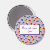 Rainbow Heart Pattern Magnet (Vorderseite/Rückseite)