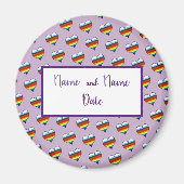 Rainbow Heart Pattern Magnet (Vorne)