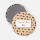 Rainbow Heart Pattern Magnet (Vorderseite/Rückseite)