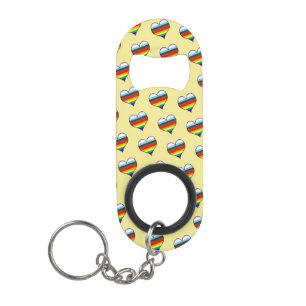 Rainbow Heart Pattern Mini Flaschenöffner