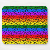 Rainbow Heart Pattern Mousepad (Vorne)