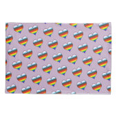 Rainbow Heart Pattern Musterbeispiel Kissenbezug (Rückseite)