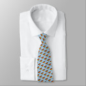 Rainbow Heart Pattern Neck Tie Krawatte (Gebunden)