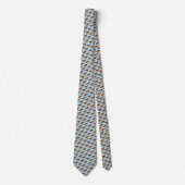 Rainbow Heart Pattern Neck Tie Krawatte (Vorderseite)